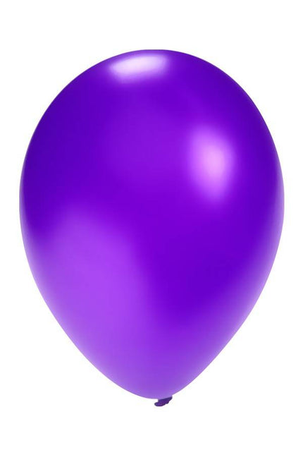 PartyXplosion Ballonnen metallic Paars  5 inch  100 stuks