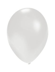 PartyXplosion Ballonnen metallic wit 5 inch  100 stuks