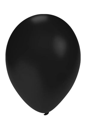 PartyXplosion Ballonnen metallic zwart  5 inch  100 stuks