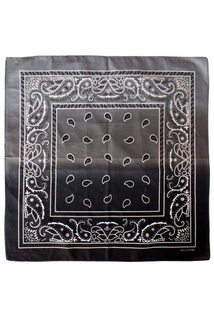 PartyXplosion Bandana met kleurverloop zwart/wit 56 x 56 cm