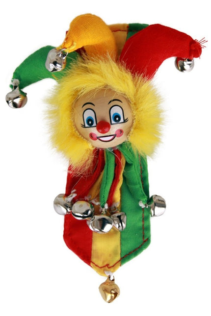 PartyXplosion Banner broche  clown rood/geel/groen