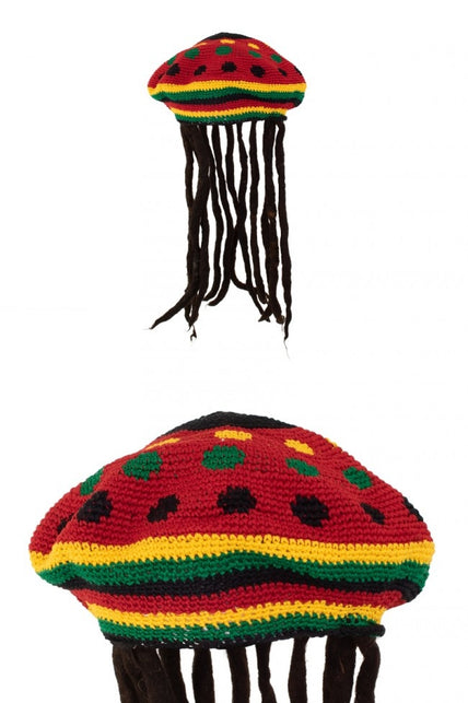Nyls Création Muts Rasta Rood Geel Groen Jamaicaanse Wol Kift - Maat: Eenheidsmaat - Kleur: Rood - Uniseks, Rouge Nyls Création Muts Rasta Rood Geel Groen Jamaicaanse Wol Kift - Maat: Eenheidsmaat - Kleur: Rood - Uniseks, Rouge