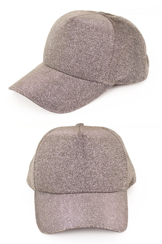PartyXplosion Baseballcap glitter zilver