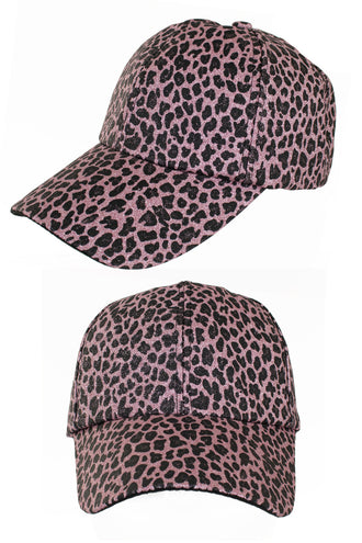PartyXplosion Baseballcap met panterprint in licht roze