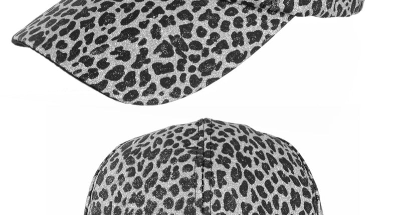 PartyXplosion Baseballcap panter glitter zilver