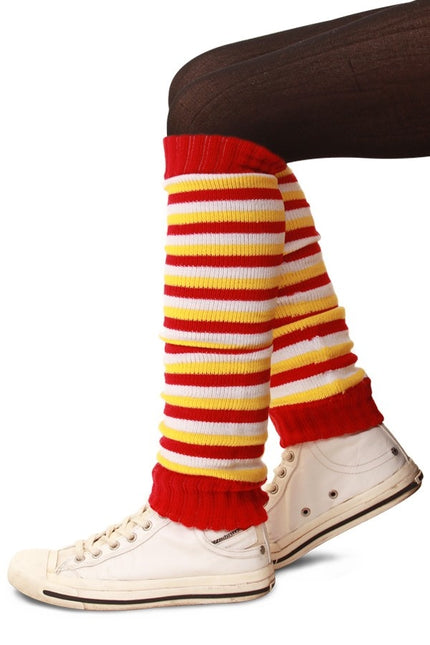PartyXplosion Beenwarmers rood/wit/geel kids