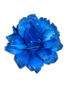 PartyXplosion Blauwe bloem decoratie glitters