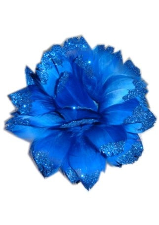 PartyXplosion Blauwe bloem decoratie glitters