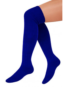 PartyXplosion Blauwe kniekous voetbalsokken