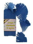 Blauwe slingers | Feestelijke crêpe papieren decoratie Blauwe slingers | Feestelijke crêpe papieren decoratie