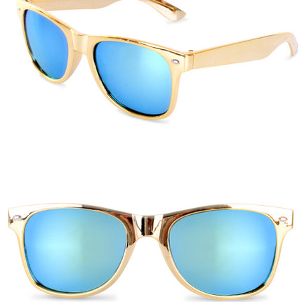 PartyXplosion Blues brother bril goud met spiegelglas