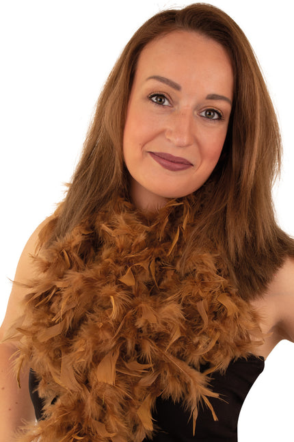 PartyXplosion Boa bruin 180 cm. 50 gr.