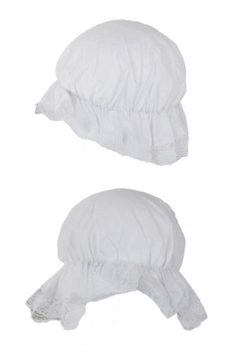 PartyXplosion Boerinnenmuts wit met kant