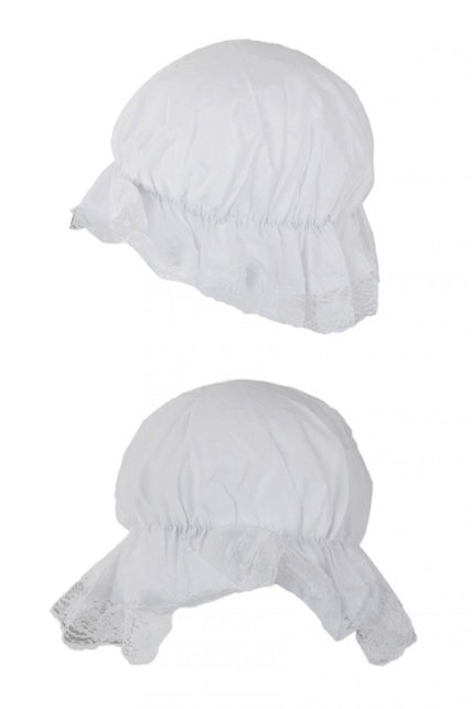 PartyXplosion Boerinnenmuts wit met kant