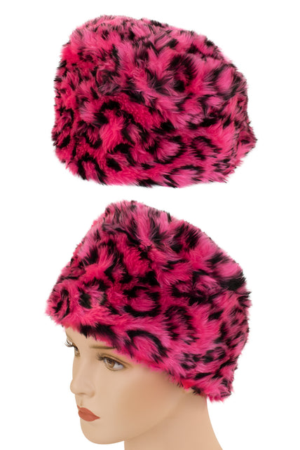 PartyXplosion Bontmuts panter roze