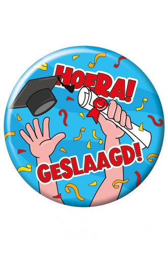 PartyXplosion Button ik ben geslaagd