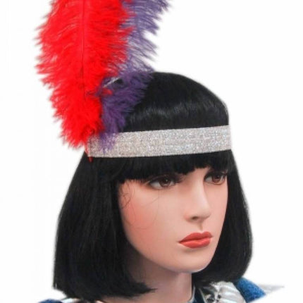 PartyXplosion Charleston hoofdband paarse veer