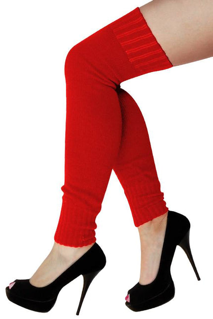 PartyXplosion Dames knee-over beenwarmers rood