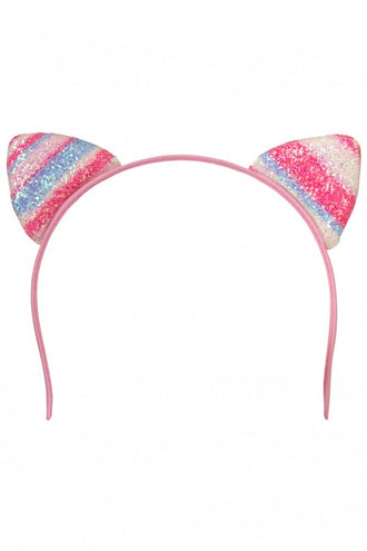 PartyXplosion Diadeem kattenoortjes glitter multi