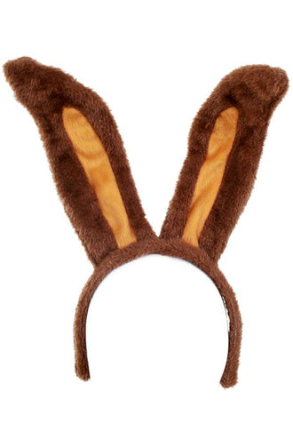 PartyXplosion Diadeem konijnenoren bruin