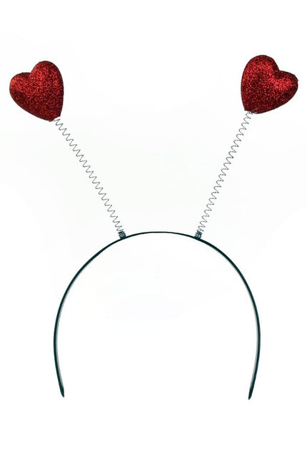 PartyXplosion Diadeem met rode hartjes
