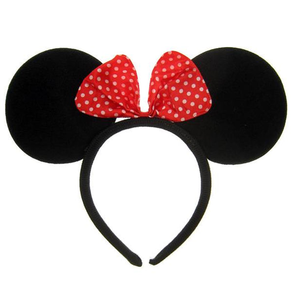 PartyXplosion Diadeem zwarte muizen oren met strikje