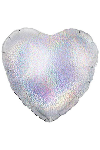 PartyXplosion Folie ballon hart zilver  nr. 18 45.7cm