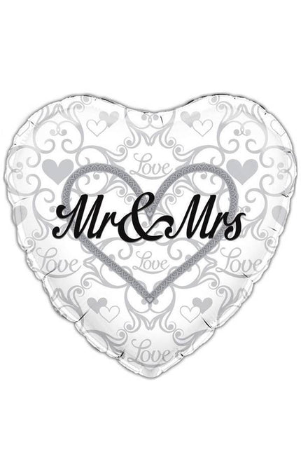 PartyXplosion Folie ballon holografisch Mr. en Mrs. 45.7cm