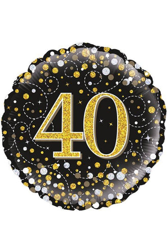 PartyXplosion Folie ballon Sparkling 40 jaar 45.7cm