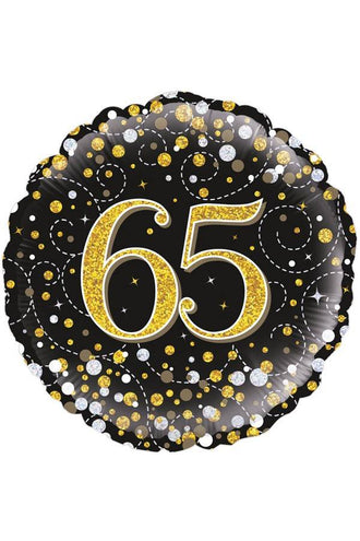 PartyXplosion Folie ballon Sparkling 65 jaar 45.7cm