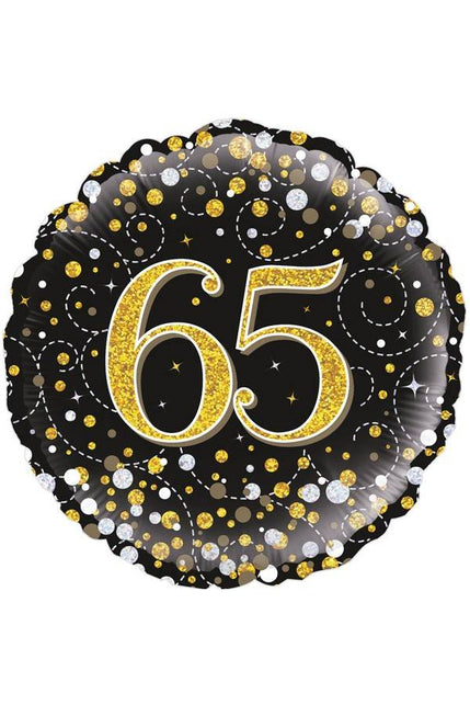 PartyXplosion Folie ballon Sparkling 65 jaar 45.7cm