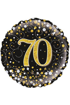 PartyXplosion Folie ballon Sparkling 70 jaar 45.7cm