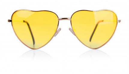 PartyXplosion Gele hartjes bril