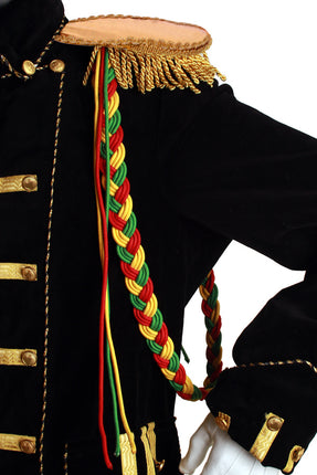 PartyXplosion Gevlochten erekoord rood/geel/groen 1 meter, 30 mm.