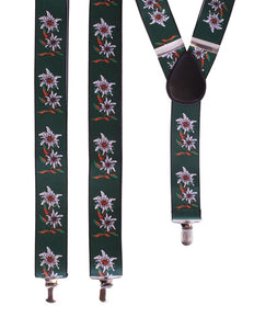 PartyXplosion Groene oktoberfeest bretel met edelweiss