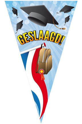 PartyXplosion Grote vlag geslaagd 90x 150cm