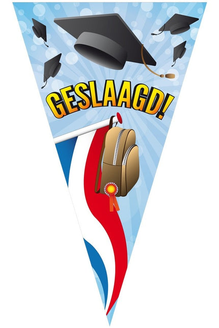 PartyXplosion Grote vlag geslaagd 90x 150cm