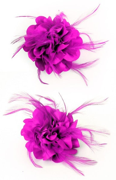 PartyXplosion Haarclip met mooie roze bloem