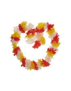 PartyXplosion Hawaii krans in rood wit geel