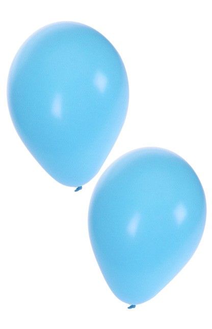 PartyXplosion Helium ballonnen 50 x licht blauw nr 10