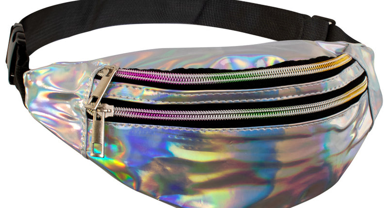 PartyXplosion Heuptasje holografisch zilver