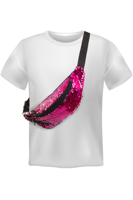 PartyXplosion Heuptasje roze pailletten