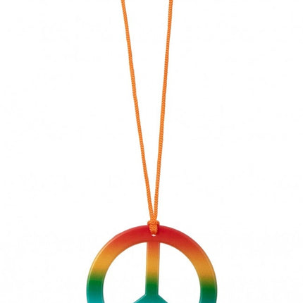 PartyXplosion Hippie ketting regenboog peace