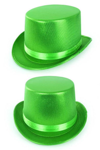 PartyXplosion Hoge hoed metallic groen