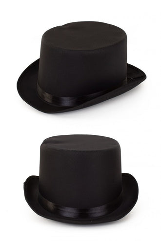 PartyXplosion Hoge hoed satijn de luxe zwart