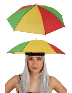 PartyXplosion Hoofd paraplu rood geel groen