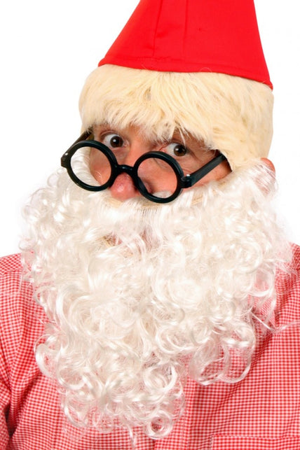 PartyXplosion Kabouterbaard wit met krullen