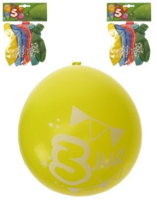 PartyXplosion Leeftijd ballonnen 3 jaar