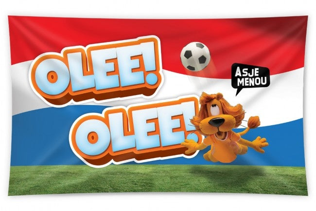 PartyXplosion Loeki Gevelvlag rood wit blauw