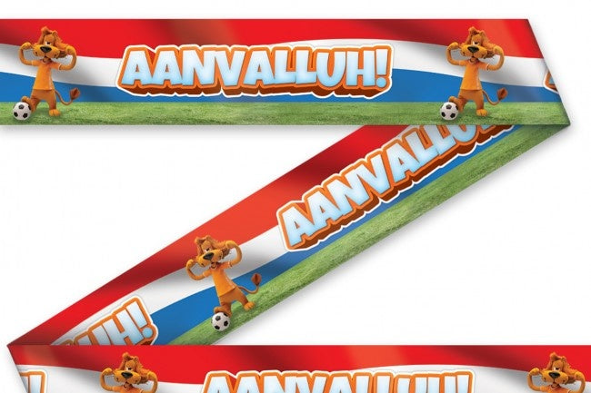 PartyXplosion Loeki party tape rood wit blauw